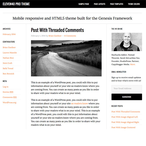 StudioPress eleven40 Pro Genesis WordPress Theme 2.2.3